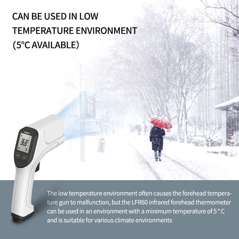 LEPU - LFR60 Termometri dixhital i ballit me rreze infra të kuqe - për fëmijë dhe të rritur
